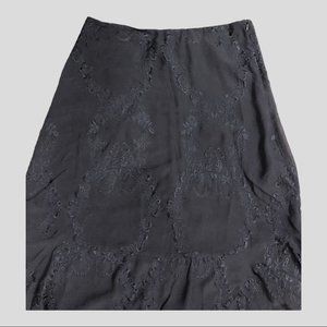 For Love And Lemons A-line Flared Lace/Embroidered Midi Skirt Fully Line Size S